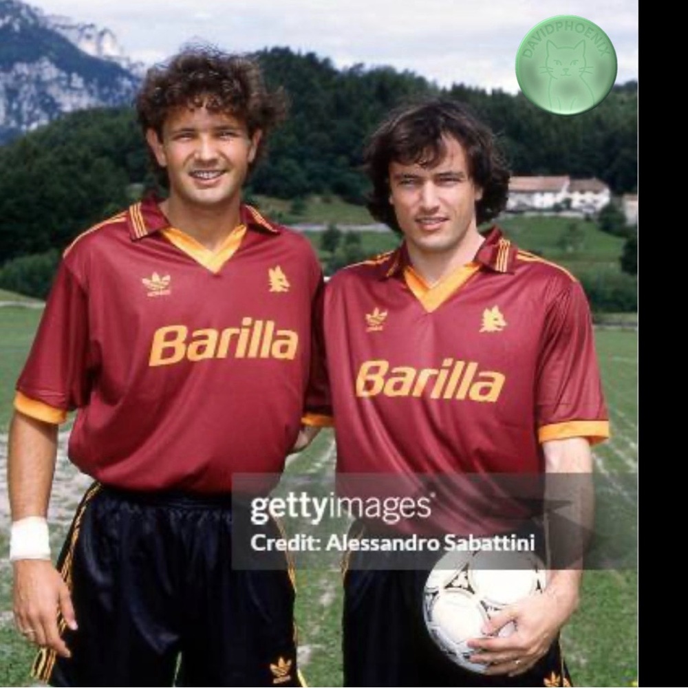 As Roma Adidas 1993 Barilla Home Jersey Abel Balbo # 9 Size XL - Picture 12 of 13